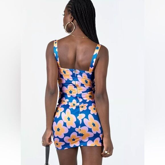 Princess Polly Gracen Mini Dress Blue Floral - Picture 4 of 11